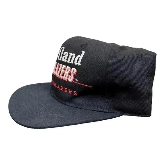 Vintage Portland Trail Blazers Hat Snapback Black Twins Enterprise NBA NEW NWT - Picture 3 of 7